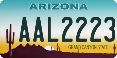 AZ license plate AAL2223