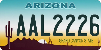 AZ license plate AAL2226