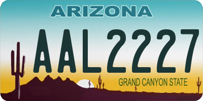 AZ license plate AAL2227
