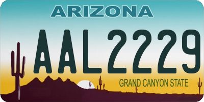 AZ license plate AAL2229