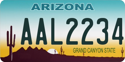 AZ license plate AAL2234