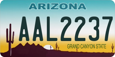 AZ license plate AAL2237