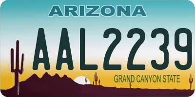 AZ license plate AAL2239