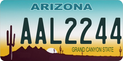 AZ license plate AAL2244