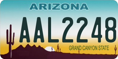 AZ license plate AAL2248