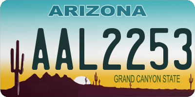 AZ license plate AAL2253