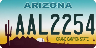 AZ license plate AAL2254