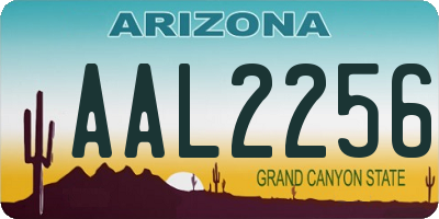 AZ license plate AAL2256