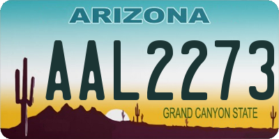 AZ license plate AAL2273