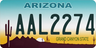 AZ license plate AAL2274