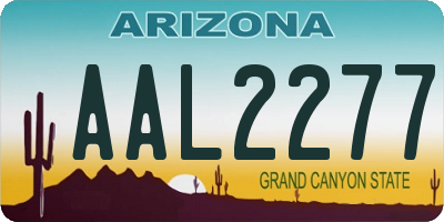 AZ license plate AAL2277