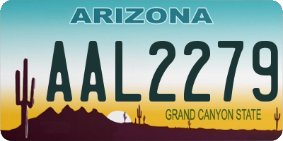 AZ license plate AAL2279