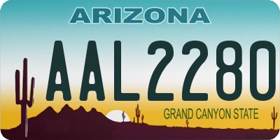 AZ license plate AAL2280