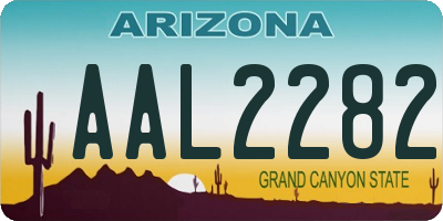 AZ license plate AAL2282