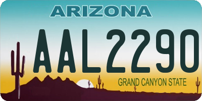 AZ license plate AAL2290