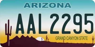 AZ license plate AAL2295