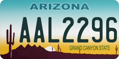 AZ license plate AAL2296