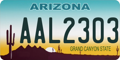 AZ license plate AAL2303