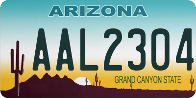 AZ license plate AAL2304