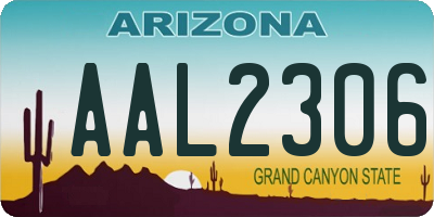 AZ license plate AAL2306