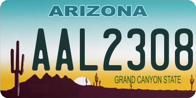 AZ license plate AAL2308