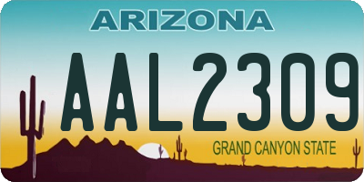 AZ license plate AAL2309