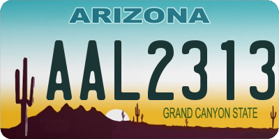 AZ license plate AAL2313