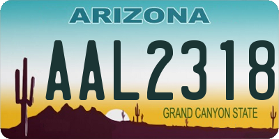 AZ license plate AAL2318