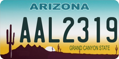 AZ license plate AAL2319