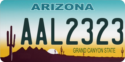 AZ license plate AAL2323