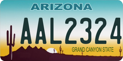 AZ license plate AAL2324