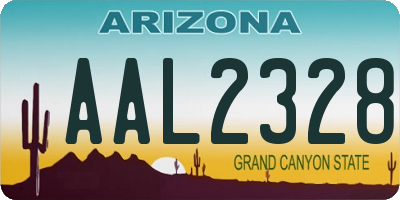 AZ license plate AAL2328