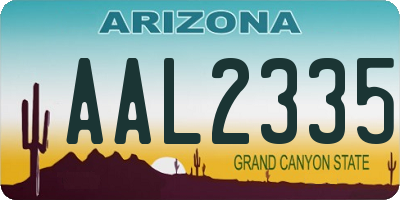 AZ license plate AAL2335