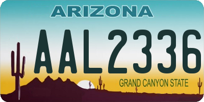 AZ license plate AAL2336