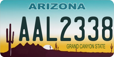 AZ license plate AAL2338