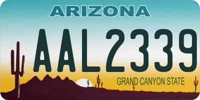 AZ license plate AAL2339