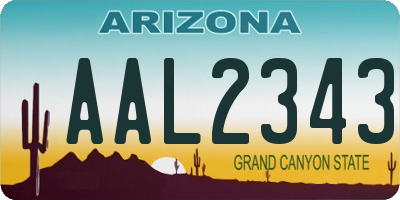 AZ license plate AAL2343