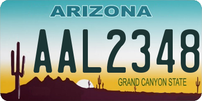 AZ license plate AAL2348