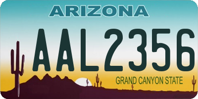 AZ license plate AAL2356