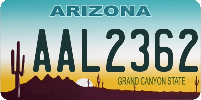 AZ license plate AAL2362