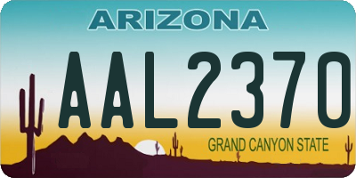 AZ license plate AAL2370