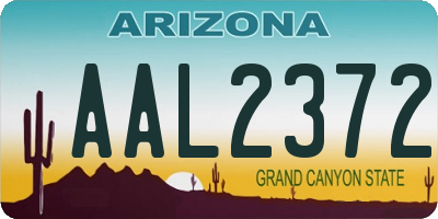 AZ license plate AAL2372