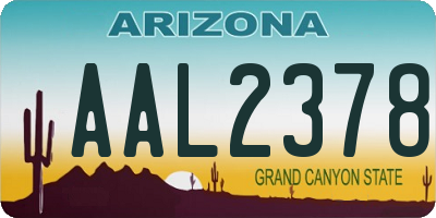 AZ license plate AAL2378