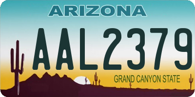 AZ license plate AAL2379