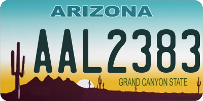 AZ license plate AAL2383