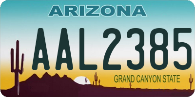 AZ license plate AAL2385