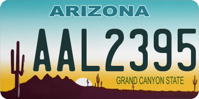 AZ license plate AAL2395