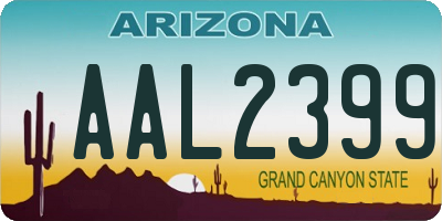 AZ license plate AAL2399