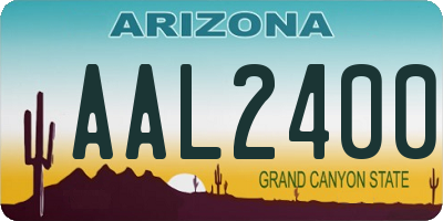 AZ license plate AAL2400