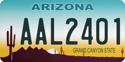 AZ license plate AAL2401